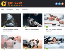 Tablet Screenshot of carrepairinsurance.net